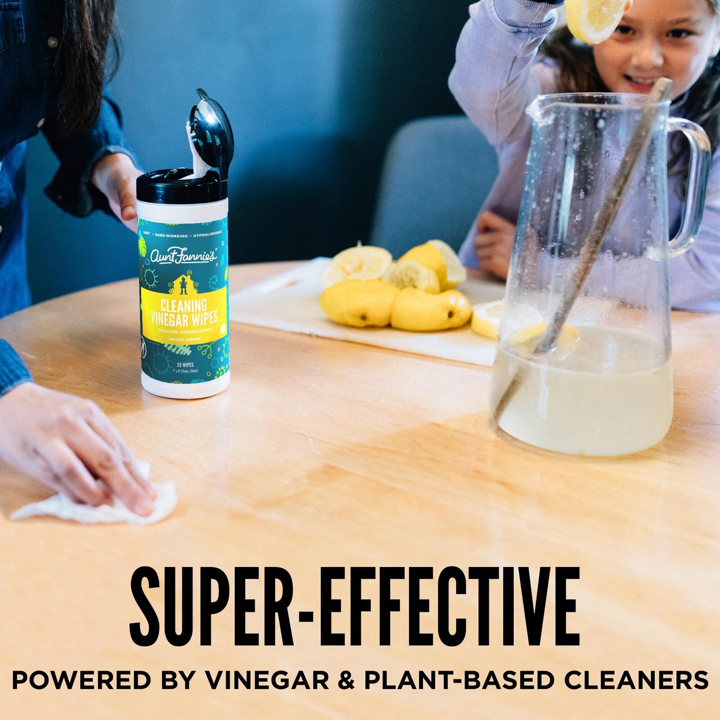 Cleaning Vinegar Wipes Bright Lemon